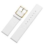 Men And Women Pin Buckle Leather Watch Band For CalvinKlein K2G211 /K2Y236, Size: Tableband Width 20mm(White Plain Weave Gold Buckle)