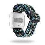 For Fitbit Versa Watch Band Braided Jacquard Adjustable Strap Nylon Watch Band(V2-4)