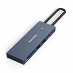 Blueendless 4K60Hz + Data Port Type-C Docking Station USB3.0 Splitter, Spec: 7-in-1 Card Reading Blue