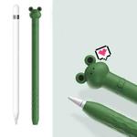Cartoon Silicone Capacitive Pen Non-Slip And Anti-Drop Protective Cover For Apple Pencil 1( Frog)