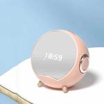 Mini Desktop Multi-Function Smart Wireless Charging Bluetooth Speaker with Alarm Clock & Phone Holder Function(Pink)