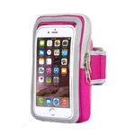 3 PCS Comfortable And Breathable Sports Arm Bag Mobile Phone Wrist Bag For 5.5 Inch Mobile Phone(Rose Red)