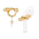 2 Pairs 925 Silver Needle Wireless Earphones Snake-Shaped Embrace Anti-Lost Earrings For AirPods(Gold)
