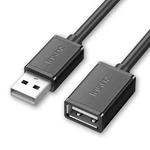 3 PCS Jasoz USB Male to Female Oxygen-Free Copper Core Extension Data Cable, Colour: Black 5m