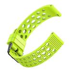 Breathable Silicone Watch Band For Samsung Smart Watches，Size： 20mm (Green)