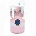 XHR TWS Touch Control Wireless Bluetooth Headphones with Digital Display(Pink)