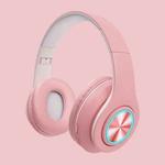 B39 Macaron Wireless Bluetooth Headset Foldable Gaming Headset Support TF Card(Cherry Pink)