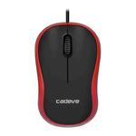 3 PCS Cadeve M220 3 Keys USB Wired Fashion Portable Mouse(Black Red)