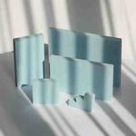 Geometry Photo Props Shooting Photography Decoration Square 5 in 1 Set (Fog Blue)