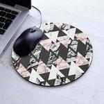 3 PCS Marbled Round Mouse Pad Rubber Non-Slip Mouse Pad, Size:  22 x 22cm Not Overlocked(Marble No. 10)