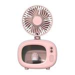FA0015 Cute Pet Spray Humidifying Fan Home Desktop Precipitation Cooling and Heating Fan(Pink Dinosaur)