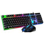 ZGB G21B Colorful Glow USB Wired Keyboard Mouse Set(Black)