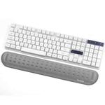 Baona Silicone Memory Cotton Wrist Pad Massage Hole Keyboard Mouse Pad, Style: Large Keyboard Rest (Gray)