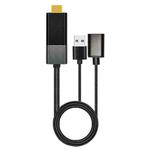 L8 USB Female to HDMI-compatible Male 1080P HDTV Digital AV Adapter Cable for iOS Android(Black)