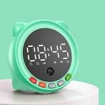 FF-G60Q Cute Bluetooth Speaker Alarm Clock Support FM / TF Card Wireless Mini Clock(Green)