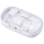 Oatsbasf Multifunction Portable Headset Storage Box 3-In-1 Data Cable Headphone Bag with Stand(White)