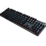 K820A 104 Keys Office Computer Game Internet Cafe Green Shaft Mechanical Keyboard, Cabel Length:1.6m(Black)