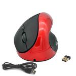JSY-03 6 Keys Wireless Vertical Charging Mouse Ergonomic Vertical Optical Mouse(Red)