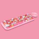 MOFii Candy XR Color Wireless Keyboard And Mouse Set(Pink Mix Color)