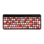 MOFii 888 100 Keys Wireless Bluetooth Keyboard with Tablet Phone Slot(Black Red Mix Color)