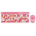 MOFii 888 2.4G Wireless Keyboard Mouse Set with Tablet Phone Slot(Pink)