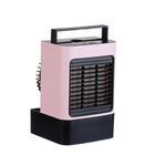 USB Rechargeable Mini Air Conditioner Home Bedroom Desk Fan(Pink)