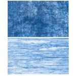 57 x 87cm Double-sided Photography Background Paper Shooting Props(85 Wood Grain Denim Blue)