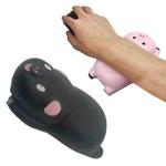 Piggy Office Protection Wrist Memory Foam Hand Rest Slow Rebound Wrist Mouse Pad(Black)