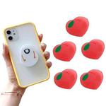 5 PCS Special-Shaped Cartoon Epoxy Retractable Mobile Phone Holder(E09 Peach)