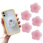 5 PCS Special-Shaped Cartoon Epoxy Retractable Mobile Phone Holder(Pink Flower)