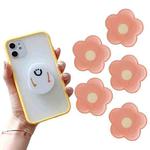 5 PCS Special-Shaped Cartoon Epoxy Retractable Mobile Phone Holder(Orange Flower)