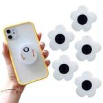 5 PCS Special-Shaped Cartoon Epoxy Retractable Mobile Phone Holder(White Flower)
