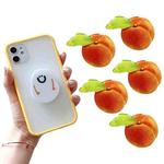 5 PCS Special-Shaped Cartoon Epoxy Retractable Mobile Phone Holder(M116 Peach)