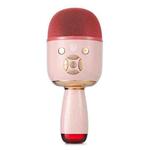 K58 Home Bluetooth Wireless Microphone With Lamp Mobile Phone K Song Children Microphone Audio(pink)