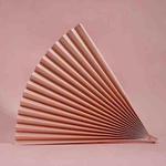 69x39cm Photo Props Hard Cardboard Folding Fan Photography Background Folded Paper(03 Peach Pink)