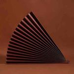 69x39cm Photo Props Hard Cardboard Folding Fan Photography Background Folded Paper(07 Chocolate)