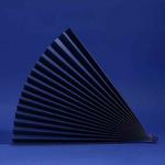 69x39cm Photo Props Hard Cardboard Folding Fan Photography Background Folded Paper(08 Dark Blue)