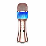 Q99 Bluetooth Microphone Wireless Silencing Applause Changing Tone Blue Light Microphone Audio(Rose Gold)