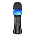 Q99 Bluetooth Microphone Wireless Silencing Applause Changing Tone Blue Light Microphone Audio(Charm Black)