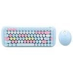 MOFii Candy Punk Keycap Mixed Color Wireless Keyboard and Mouse Set(Elegant Blue)