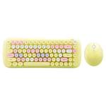 MOFii Candy Punk Keycap Mixed Color Wireless Keyboard and Mouse Set(Lemon Yellow)