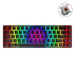 T8 68 Keys Mechanical Gaming Keyboard RGB Backlit Wired Keyboard, Cable Length:1.6m(Black Tea Shaft)