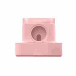 2 In 1 Smart Watch Charging Bracket Desktop Silicone Watch Charging Stand For Apple Watch(Pink)