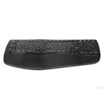 DELUX GM902 106 Keys Ergonomic Design Rechargeable Wireless Bluetooth Keyboard, Style:Backlit Version