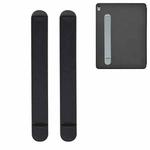 2 PCS Sticky Flannel Stylus Pen Protective Case For Apple Pencil 1(Black)