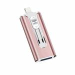 32GB Micro USB + 8 Pin + USB 2.0 3 in 1 Mobile Phone Computer U-Disk(Rose Gold)