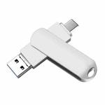 32GB USB 3.0 + 8 Pin + USB-C / Type-C 3 in 1 Phone Computer Rotatable Metal U-Disk