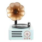 T15 Petunia Retro Vinyl Record Player Wireless Multifunction Mini Bluetooth Audio(Blue)