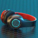 B39 Wireless Bluetooth Headset Subwoofer With Breathing Light Support TF Card(Black Red)