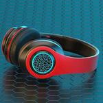 B39 Wireless Bluetooth Headset Subwoofer With Breathing Light Support TF Card(Red Black)